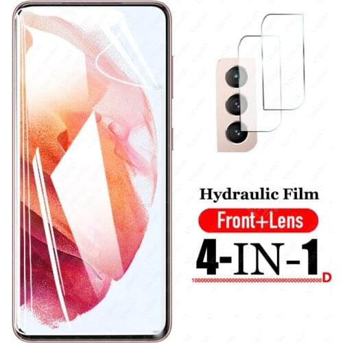Protective for Samsung Galaxy S21 5G Hydrogel Screen Protector Film Tempered Glass for Samsung S 21 G991 Camera Lens glas