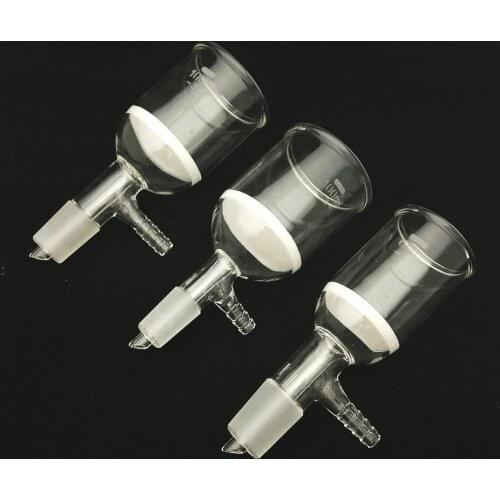 1pcs 30ml to 1000ml High Borosilicate Glass Filter Funnel with Joint 14#19#24# 3G Sand Core Funnel with Branch Tube