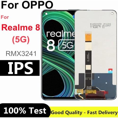 6.5" For Realme 8 5G RMX3241 LCD Display Touch Screen Digitizer Assembly Replacement Parts for OPPO Realme 8 5G LCD