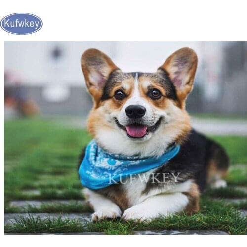 Diy Diamond Embroidery animal,5d Diamond painting"dog"picture full square Diamond mosaic painting of rhinestone Needlework