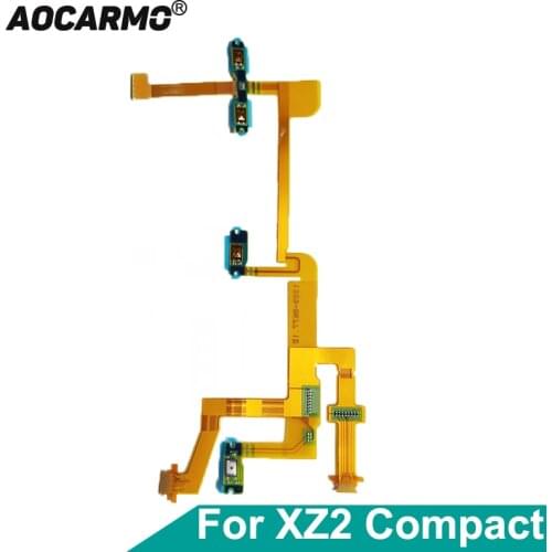 Aocarmo For SONY Xperia XZ2 Compact H8314 H8324 SO-05 XZ2C Mini Power Switch On Off Volume Camera Buttons Connector Flex Cable