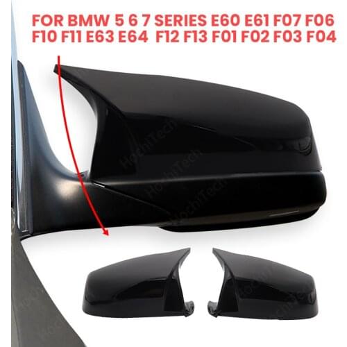 Car side styling Replacement M style For BMW 5 6 7 E60 E61 F07 F06 F10 F11 E63 Rearview Mirror Cover Caps Carbon Fiber Pattern