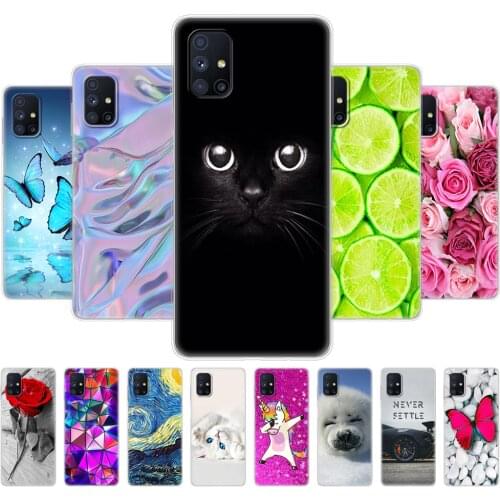 For Samsung M51 Cases 6.7" Tpu Soft touch Silicon Back Phone Cover For Samsung Galaxy M51 GalaxyM51 M 51 m515f Case Funda coque