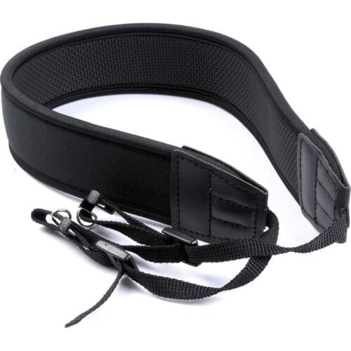 Black Skidproof Elastic Neoprene Neck Strap for Nikon Canon Pentax Sony Olympus Camera DSLR