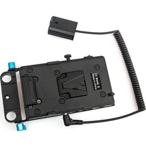 FOTGA V Mount Plate Battery Plate Adapter with NP-FW50 Cable for Sony D-Tap DSLR Camera