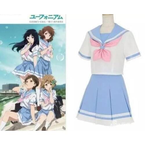 Hibike! euphonium Party Oumae Kumiko JK uniform sailor dress school uniform Women lolita halloween costume suit custom