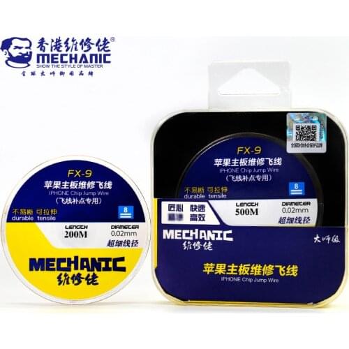 MECHANIC 99.6% copper Strong conductivity diameter 0.02mm Fly Line jump wire for iPhone Fingerprint Sensor Chip Reparation