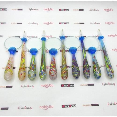 MOONZERO 2021 New Colored Glass Magnifying Pen Set For Diamond Painting Mosaic Embroidery Tools Beautiful Handle Magnifying