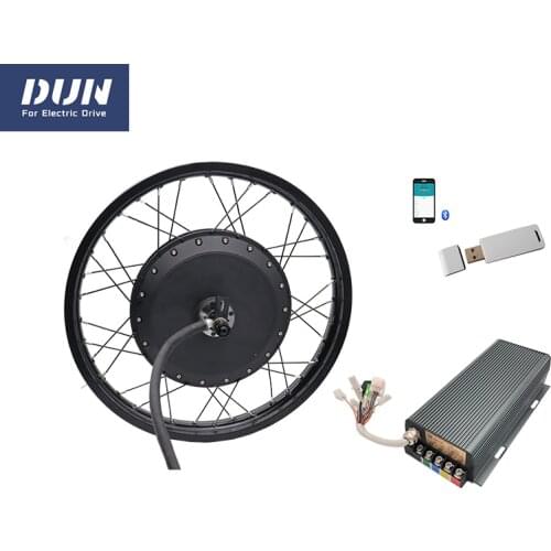 8000W 72V Powerful E-Bike Motor Kits 18" 19" 21" with Sabvoton Sine Wave SVMC72200 200A Programmable Bluetooth for Bicycle