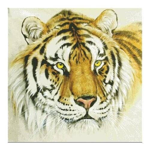 Animal Tiger Top Quality Embroidery Needlework 14CT Unprinted Cross Stitch Kits DIY Art Handmade Home Decor