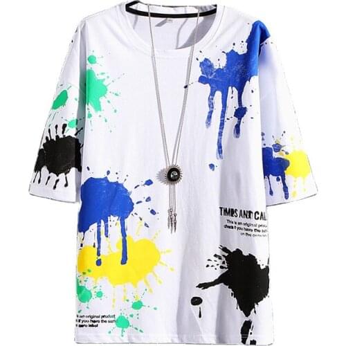 Latest Design Men Korean Stylish Fashion Sublimation Oversized Tie Dye Short Sleeve T-Shirt