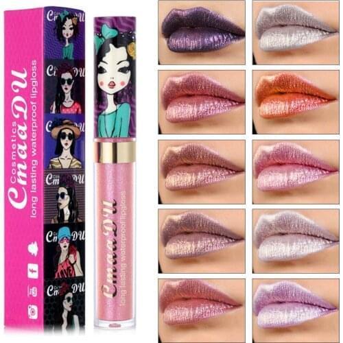 New Upgrade 10 Colors Liquid Lip Gloss Long-lasting Pigmented Natural Ingredients Sparkling Lipstick Makeup Gift For Girlfriend