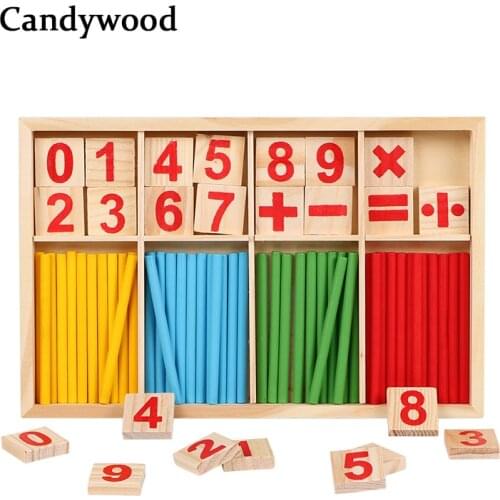 Montessori Education Mathematics Math Toys Arithmetic Counting Preschool Spindles Wooden Educational Toys For Kids Children