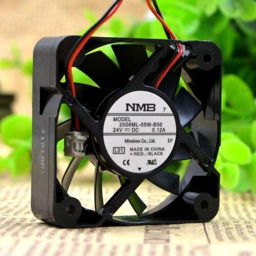Original For NMB 2006ML-05W-B50 5CM 50*50*15 24V 0.12A 2 wire cooling fan