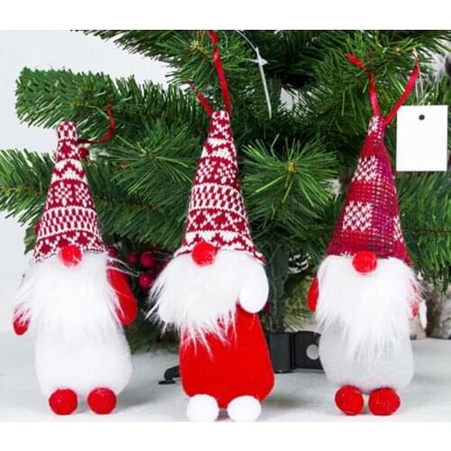 Christmas Gnome Doll Faceless Santa Claus Ornament Xmas Tree Pendant Decor Beaut Toy Doll Hang Decorations for home