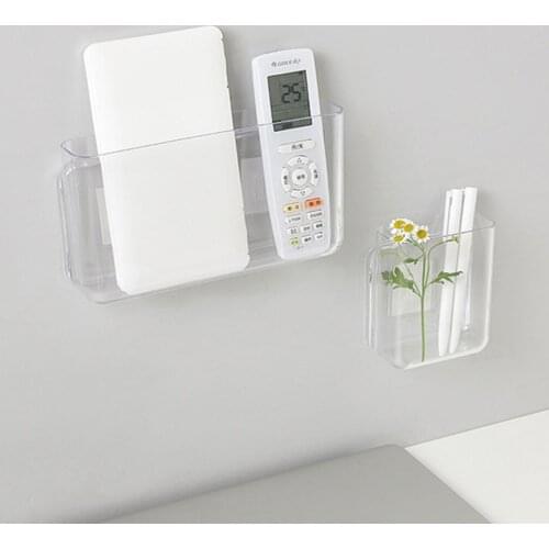 Storage Rack Lightweight Decorative Simple Transparent Storage Holder Wall-mounted Shelf Organizer Storage for Bathroom