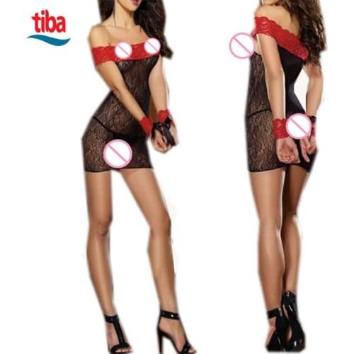 TB-0038 New Sexy Lingerie Women Lace Dress Babydoll Nightdress