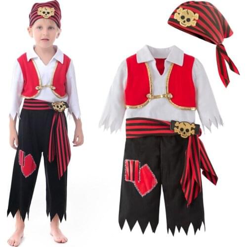 Umorden Fantasia Purim Halloween Costumes for Baby Toddler Kids Child Boys Pirates Captain Costume Party Fancy Dress