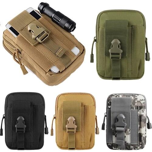 Tactical Universal Holster Military Molle Hip Waist Belt Bag Wallet Pouch Purse Phone Case with Zipper for Phone