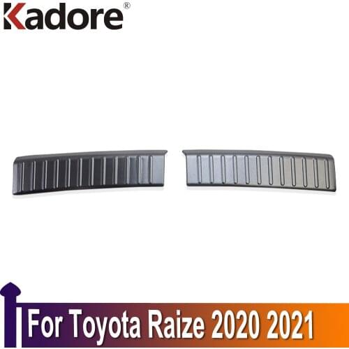 For toyota Raize 2020 2021 Stainless Steel Inner Rear Trunk Bumper Protector Cover Trim Door Sill Car Accessories Styling