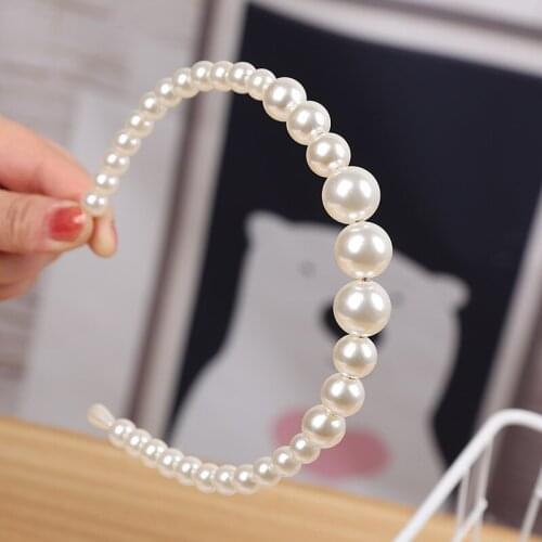 Women Girl Pearl Headband Elegant Headband Fashion Girls Hair Headwear Wedding Party Favors Birthday Gift
