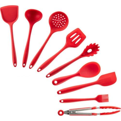 1Pcs Heat Resistant Silicone Cooking Utensils Non-Stick Spatula Spoon Shovel Colander Kitchenware Kitchen Gadgets Accessories