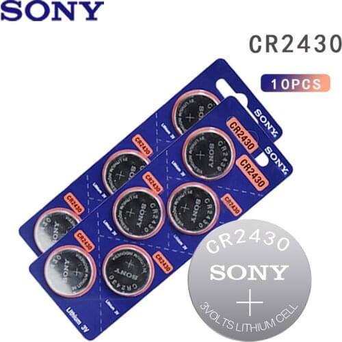 10PCS Sony CR2430 Button Batteries DL2430 BR2430 KL2430 Cell Coin Lithium Battery 3V CR 2430 For Watch Electronic Toy Remote