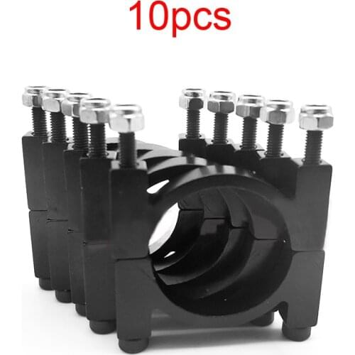 10PCS Aluminum Alloy Pipe Clamp 12mm 16mm 20mm 22mm 25mm Carbon Tube Clip Connector Motor Seat for RC UAV Drone Muilticopter