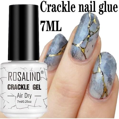 12 colors white blue red cracked nail glue phototherapy glue DIY design nail UV glue cracked nail polish glue nail polish 7ML