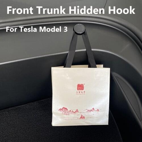 2pcs Front Trunk Storage Hidden Hook For Tesla Model 3 2021 Car Exterior Functional Styling Modification Accessories