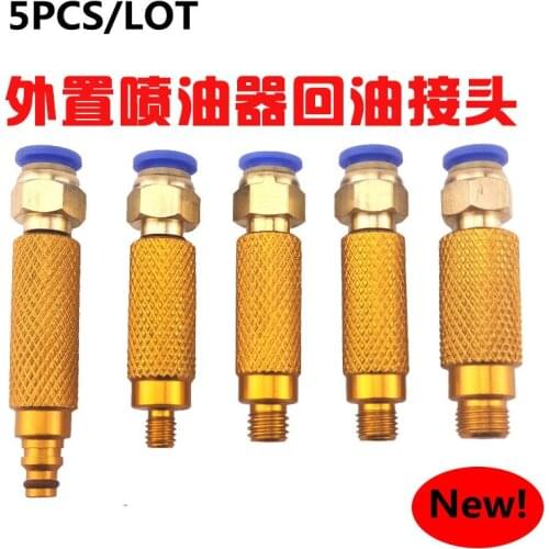 Free ship!Common rail injector return pipe joints,5pcs oil return connectors, test injector essential quick return oil connector
