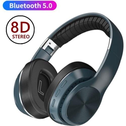 8D 500mAh Wireless Gamer Headphones With Microphone Foldable Noise Cancel Stereo Music Helmet Bluetooth Phone Gaming Headset