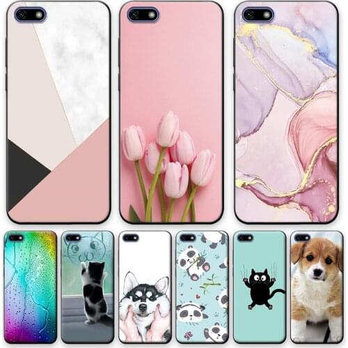 For Honor 7A Prime Case TPU Back Cover on 7A Prime flower Cartoon Phone Case For Huawei Honor 7A Prime Soft Protective Case 5.45