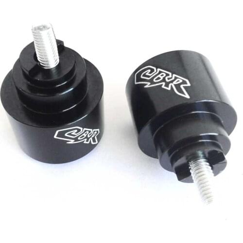Black / Chrome Hand Bar Ends For Honda Fireblade CBR 600 900 929 954 1000 1100 RR F4i F4 Super Blackbird CBR1100XX Motorcycle