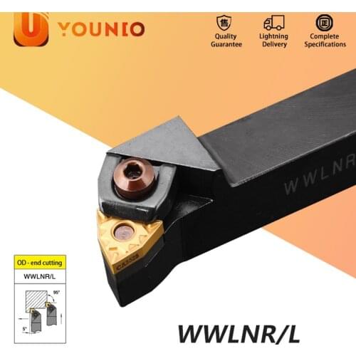 YOUNIO WWLNR2020 WWLNR2525 WWLNR3232 External Turning Tool Holder WNMG Carbide Inserts WWLNR Lathe Bar CNC Cutting Tools Set