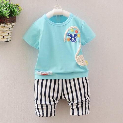 2017 Children Set Cartoon fashion suit boys sets t-shirt+pant 2pcs Kids Summer Clothing Children Clothing Kids Clothes For Baby