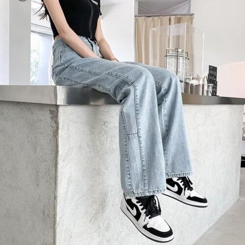 Straight Jeans Woman High Waist Plus Size Loose Wide Leg Pants Korean Casual Mom Jeans Cintura Alta Vintage Pantalones Mujer