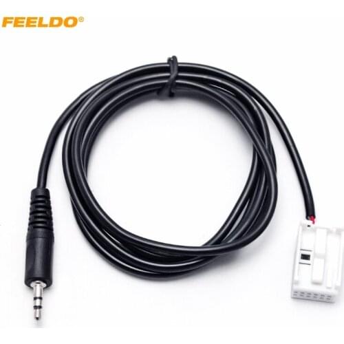 FEELDO Car Stereo Audio 3.5mm Male AUX Adapter Cable Fit For Peugeot 307/308/407/408/507 #3963
