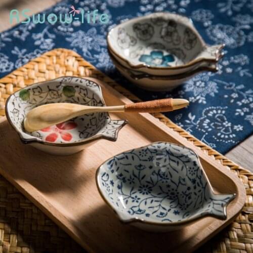 Fashion Creative Small Dish Ceramic Dish Japanese Cute Fish Sauce Dish Vinegar Dishes Soy Sauce Dishes For Kitchen