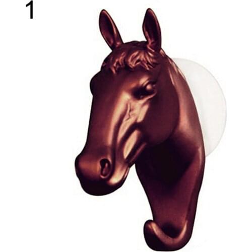 Fashion Wall Decorative Hook Horse Pattern Resin Sucker Hooks Creative Key Hanger