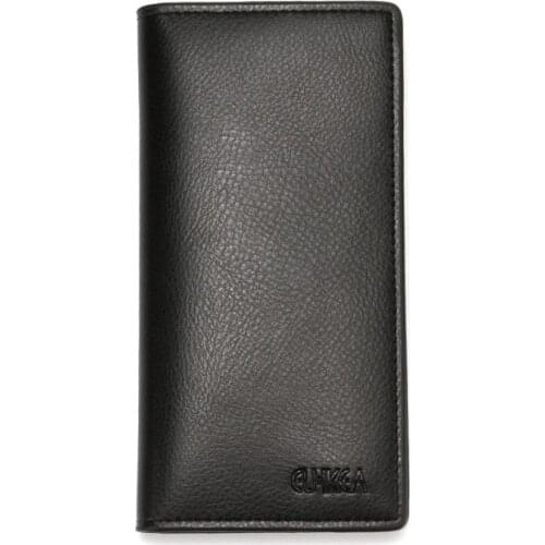Mens Business PU Leather Long Wallet Pocket Credit Card Holder Clutch Bifold Purse D0LF