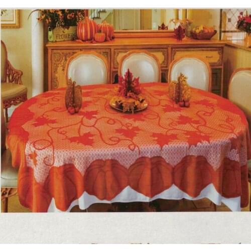 New Thanksgiving Lace Fireplace Cloth Pumpkin Maple Leaf Mantle Scarf Decor Set