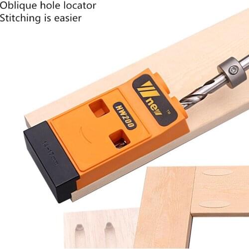 New oblique hole locator woodworking hole puncher imported engineering plastics heat-treated steel sleeve DIY