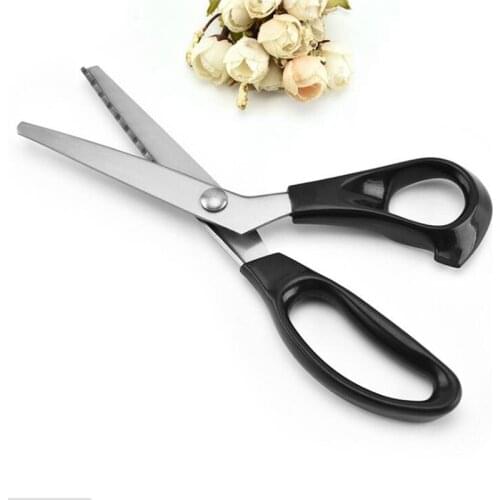 Pinking Cutting Scissors For Sewing Zig Zag Dressmaking Scissors Shears Tailor Cutting Fabric Leather Cutter Craft Garment DIY