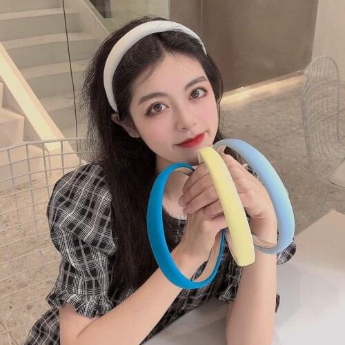 Oaoleer New Women Padded Wide Sponge Headband Solid Sweet Hair Hoop Thick Sponge Hair Hoop Hairband Cotton Headbands