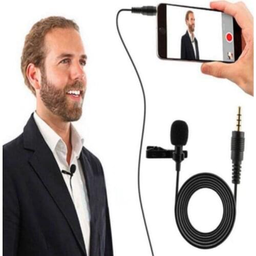 New Professional For Phone Portable Mini Stereo HiFi Sound Quality Condenser Microphone Clip Lapel Mic