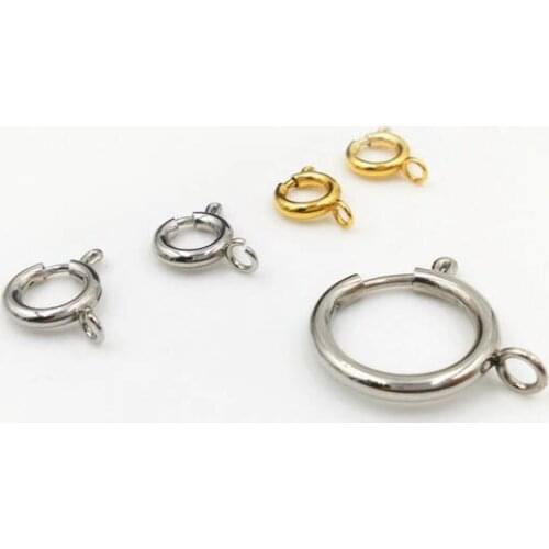 Stainless Steel Spring Clasps End Connectors Lobster Clasps DIY Crafts Findings for Necklace Jewelry Making Wholesale