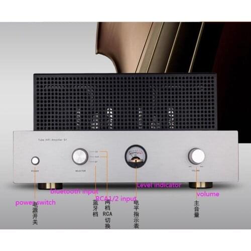 S1-4P1S pure tube push-pull tube amplifier, HiFi high-fidelity combined amplifier, frequency response: 20Hz-20kKHz (-15Db)