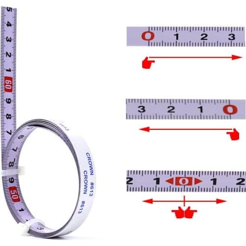 1/2/3/4/5M Self Adhesive Tape Measure Inch&Metric Miter Saw Scale Measuring Ruler For T-track Router Table Saw Woodworking Tools