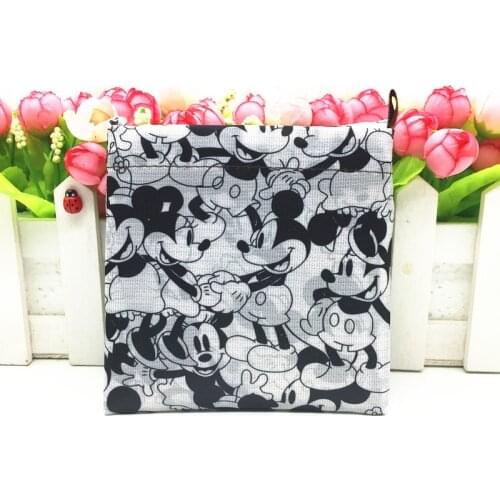 Disney cartoon folding bag for shopping Mickey mouse bag storage High capacity green bag hand cartoon shoulder